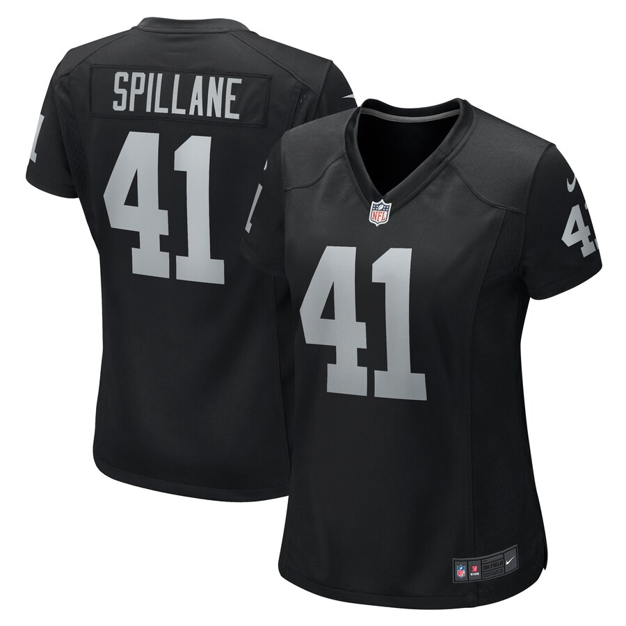 Women's Las Vegas Raiders Robert Spillane Nike Black Game Player Jersey - Jersey