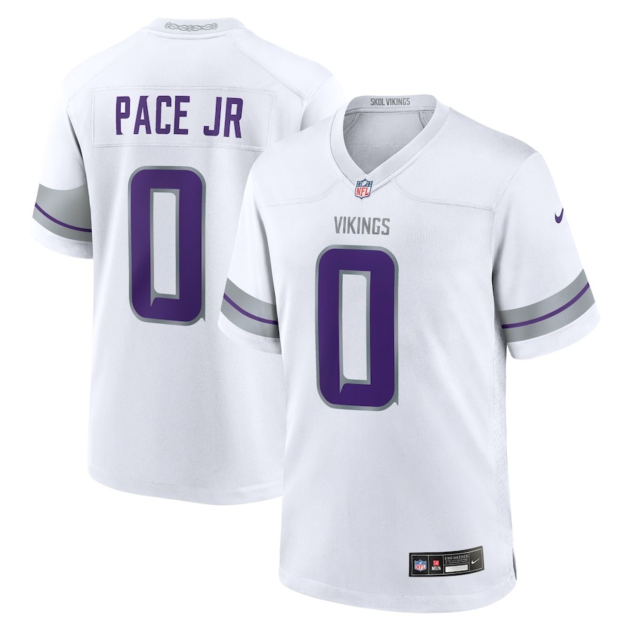 Men's Minnesota Vikings Ivan Pace Jr Nike White Alternate Game Player Jersey - Jersey