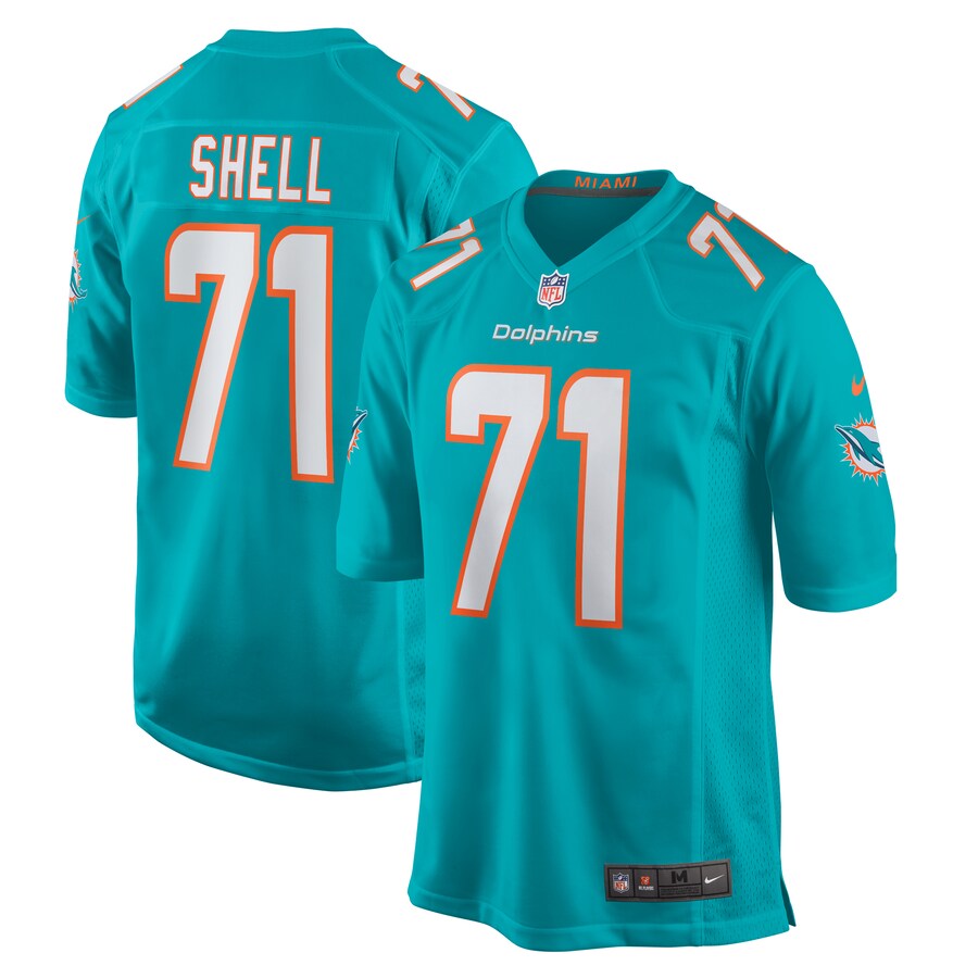 Men's Miami Dolphins Brandon Shell Nike Aqua Home Game Player Jersey - Jersey