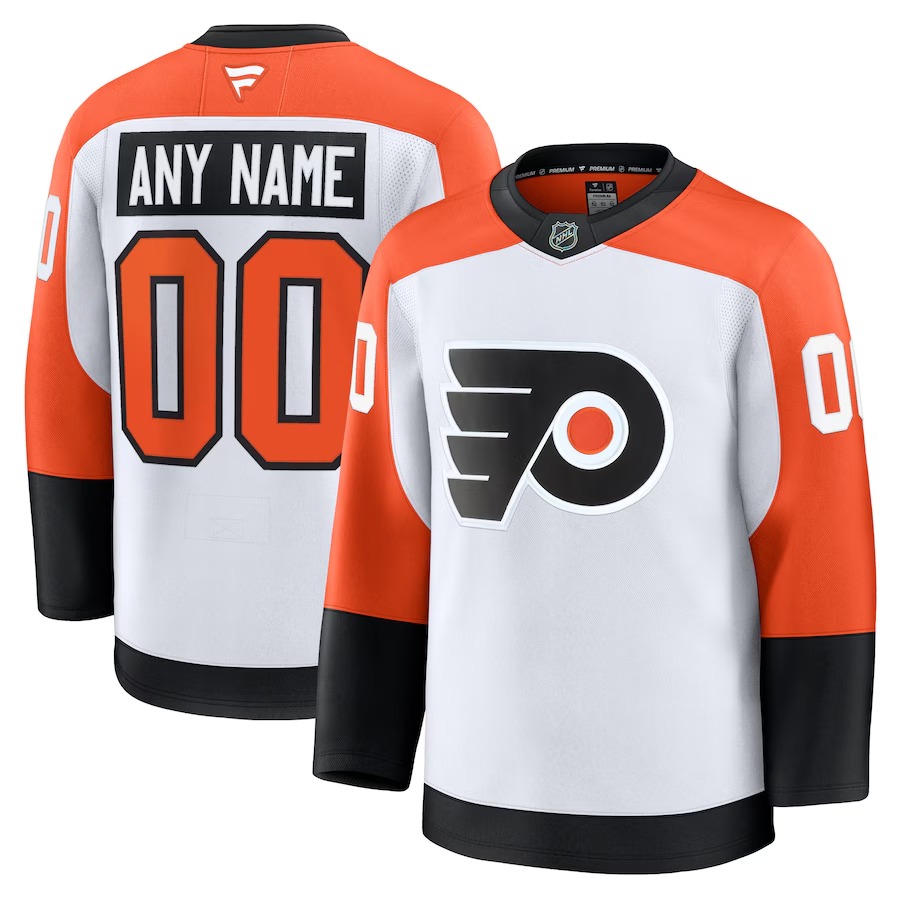 Men's Philadelphia Flyers Fanatics White Away Premium Custom Jersey - Jersey