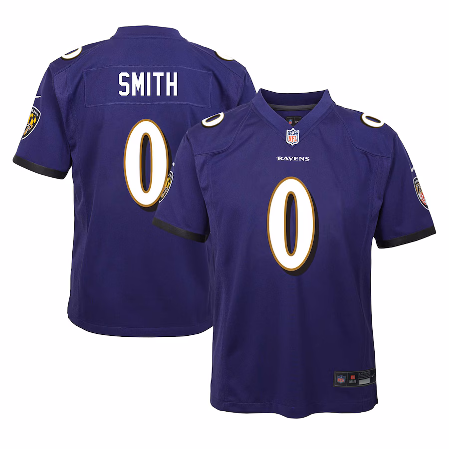 Youth Baltimore Ravens Roquan Smith Nike Purple Team Player Game Jersey - Jersey