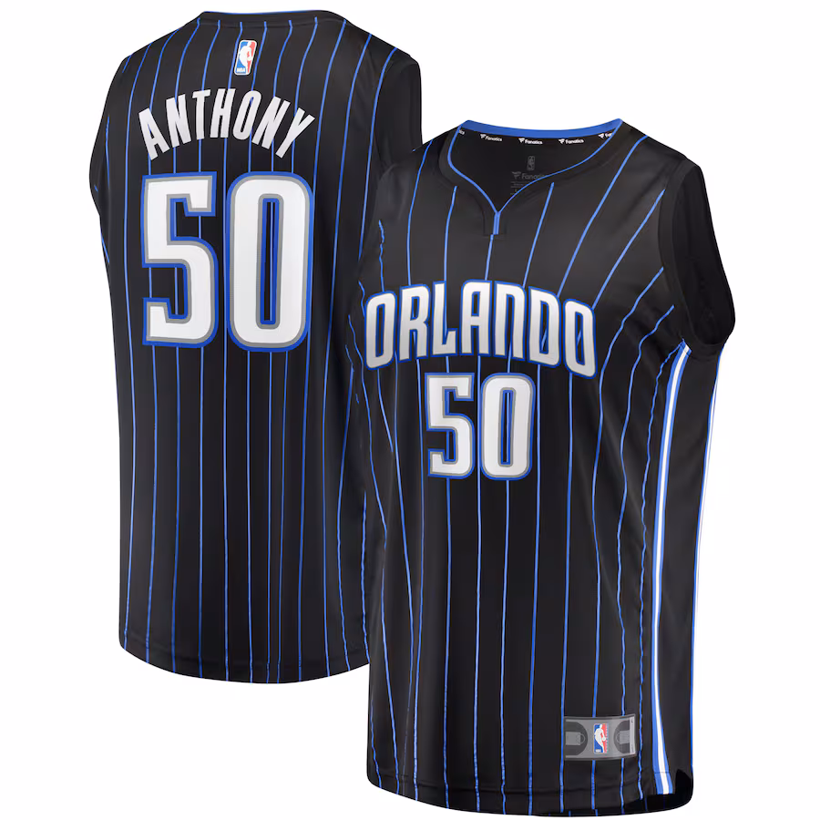 Men's Orlando Magic Cole Anthony Fanatics Black Fast Break Replica Jersey - Icon Edition - Jersey