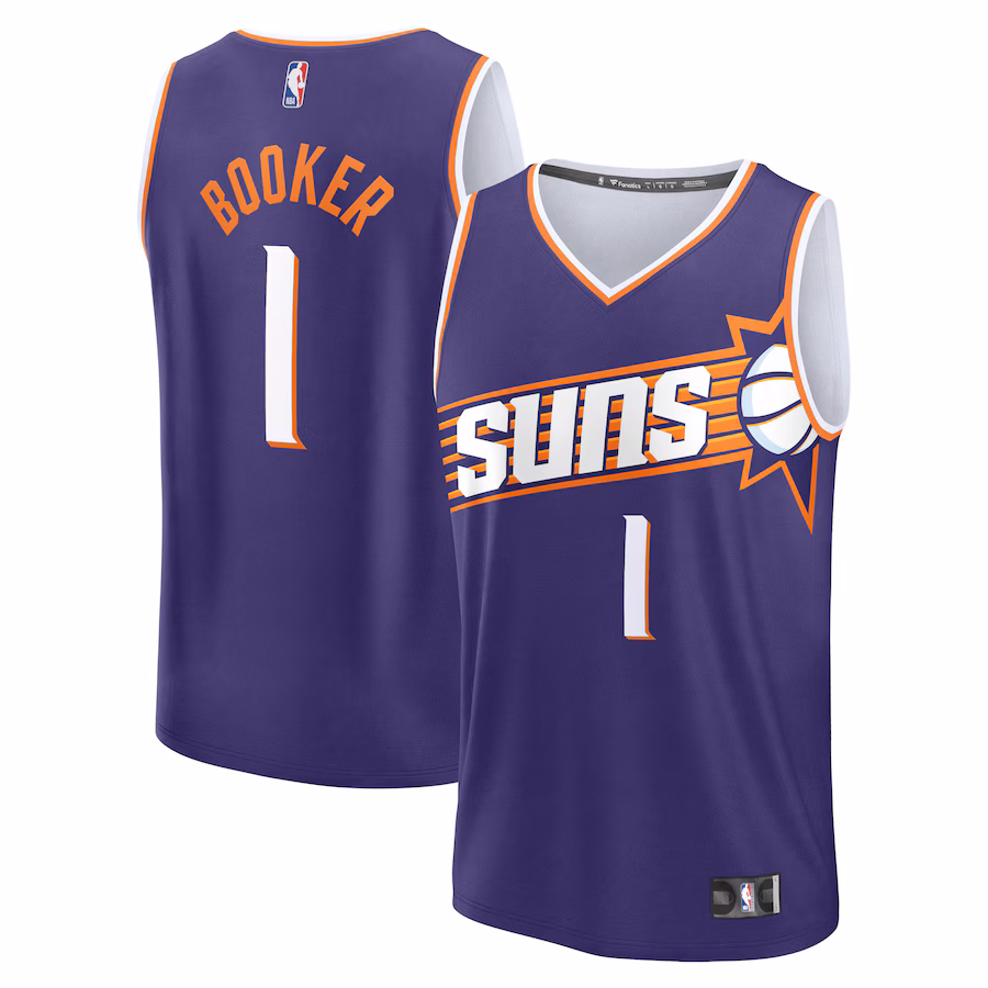 Men's Phoenix Suns Devin Booker Fanatics Purple Fast Break Replica Jersey - Icon Edition - Jersey