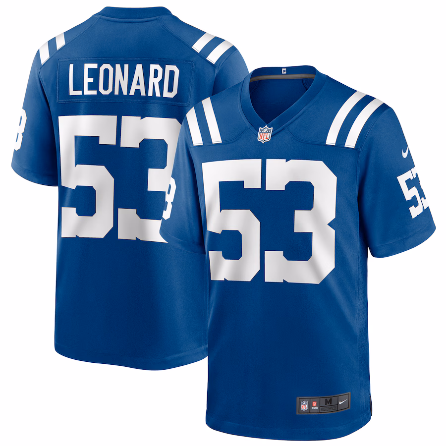 Men's Indianapolis Colts Shaquille Leonard Nike Royal Game Player Jersey - Jersey