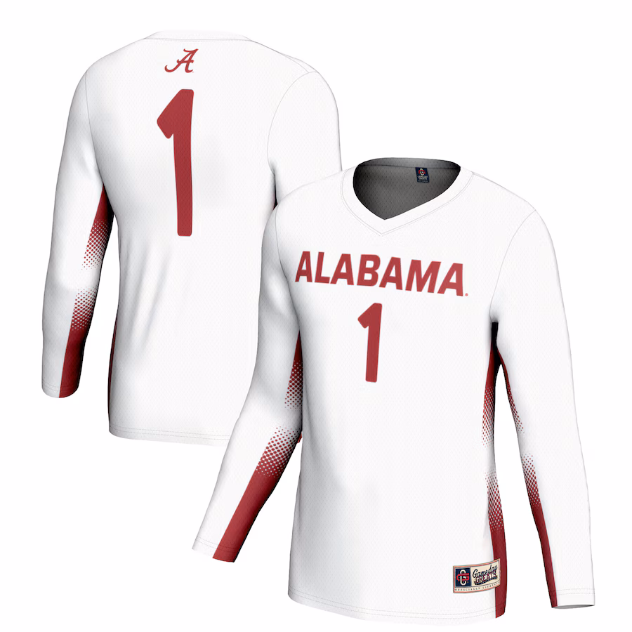 Youth GameDay Greats #1 White Alabama Crimson Tide Lightweight Volleyball Fashion Jersey - Jersey