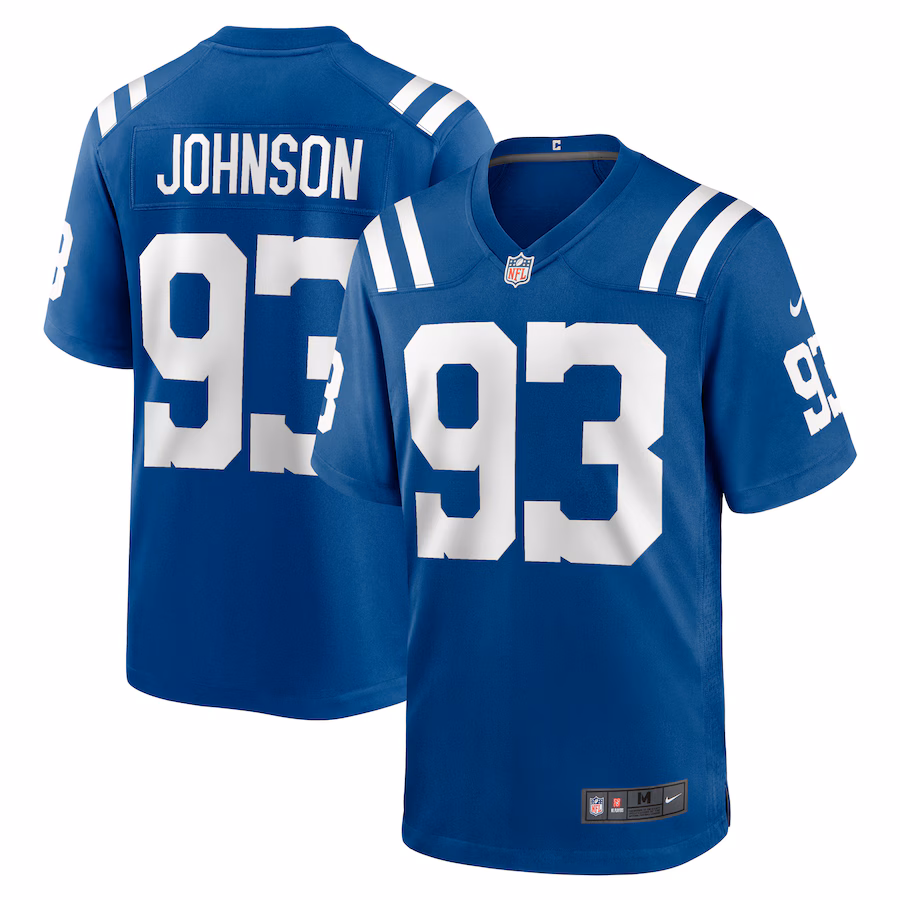Men's Indianapolis Colts Eric Johnson Nike Royal Player Game Jersey - Jersey