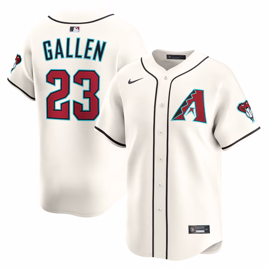 Men's Arizona Diamondbacks Zac Gallen Nike Cream Alternate Limited Player Jersey - Jersey