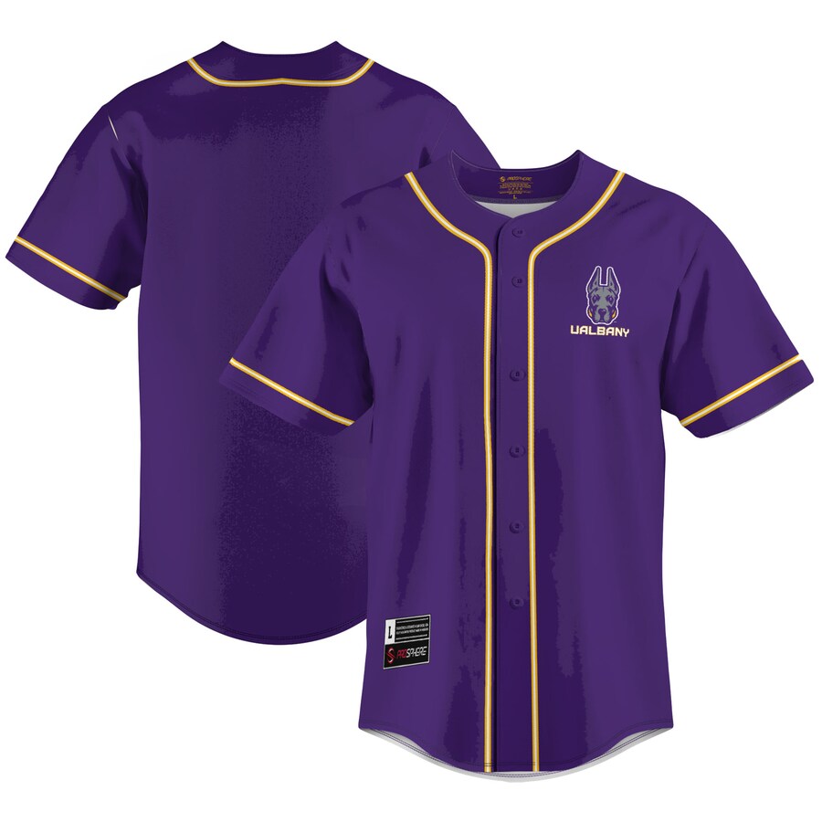 Men's GameDay Greats Purple UAlbany Great Danes Lightweight Baseball Jersey - Jersey