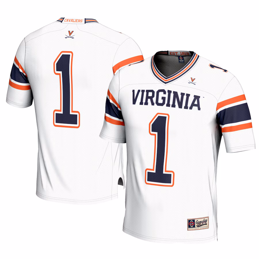 Youth GameDay Greats #1 White Virginia Cavaliers Football Jersey - Jersey