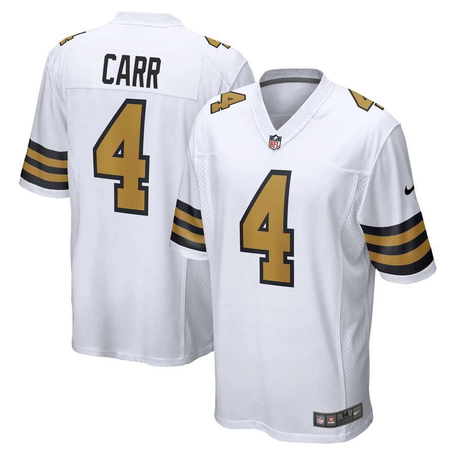 Men's New Orleans Saints Derek Carr Nike  White Alternate Game Jersey - Jersey