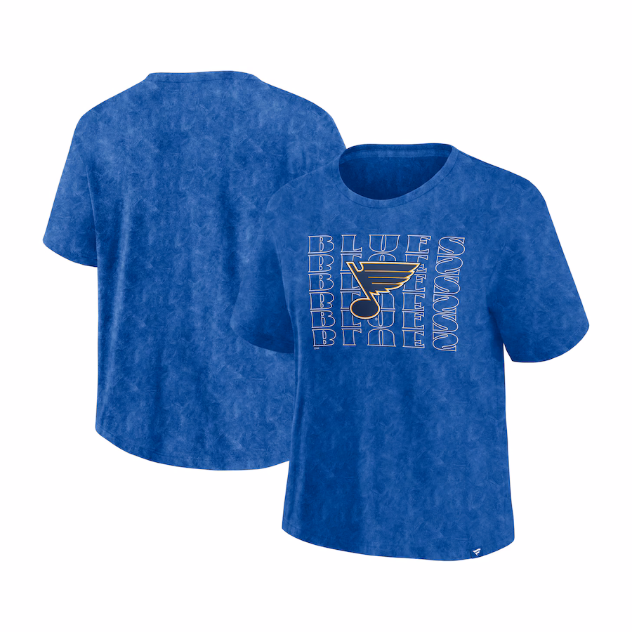 Women's St. Louis Blues Fanatics Blue Faded Wash T-Shirt - Jersey
