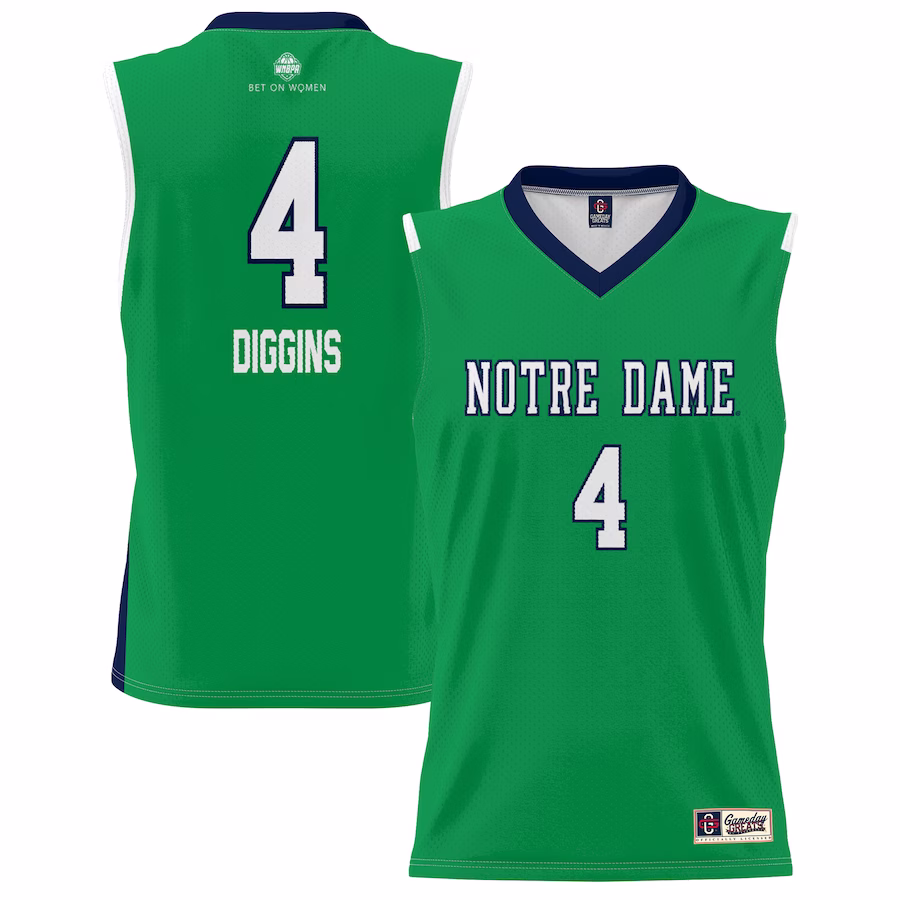 Skylar Diggins Notre Dame Fighting Irish GameDay Greats Youth Lightweight Basketball Alumni Jersey - Green - Jersey