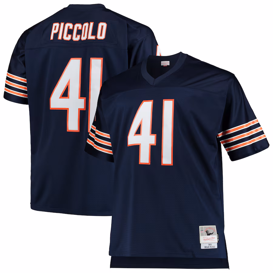 Men's Chicago Bears Brian Piccolo Mitchell & Ness Navy Big & Tall 1969 Retired Player Replica Jersey - Jersey