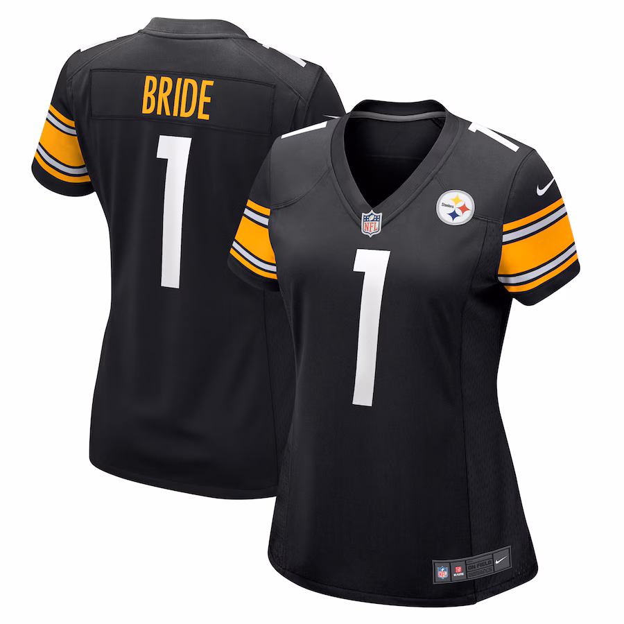 Women's Pittsburgh Steelers Number 1 Bride Nike Black Game Jersey - Jersey