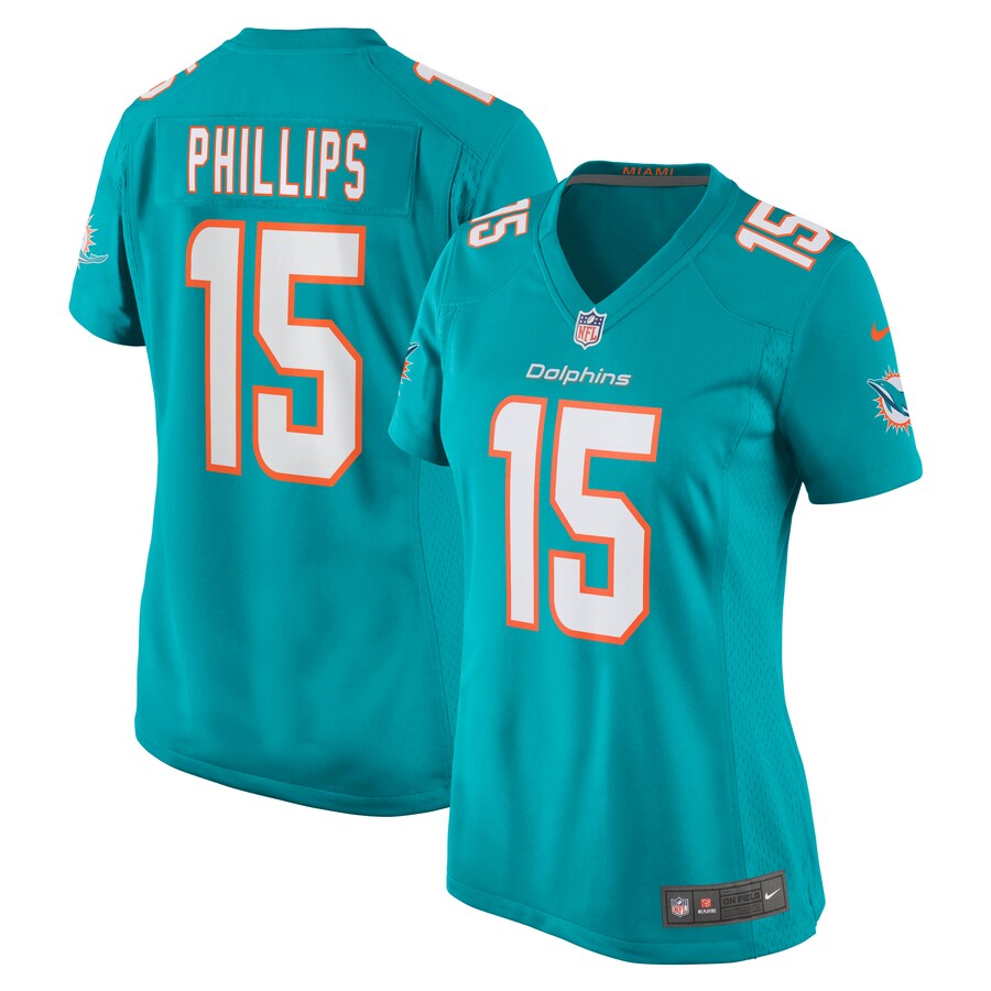 Women's Miami Dolphins Jaelan Phillips Nike Aqua Game Player Jersey - Jersey