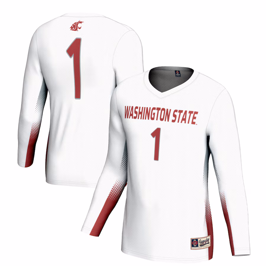 Youth GameDay Greats #1 White Washington State Cougars Lightweight Women's Volleyball Jersey - Jersey