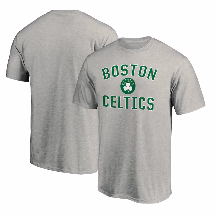 Men's Boston Celtics  Heather Gray Victory Arch T-Shirt - Jersey