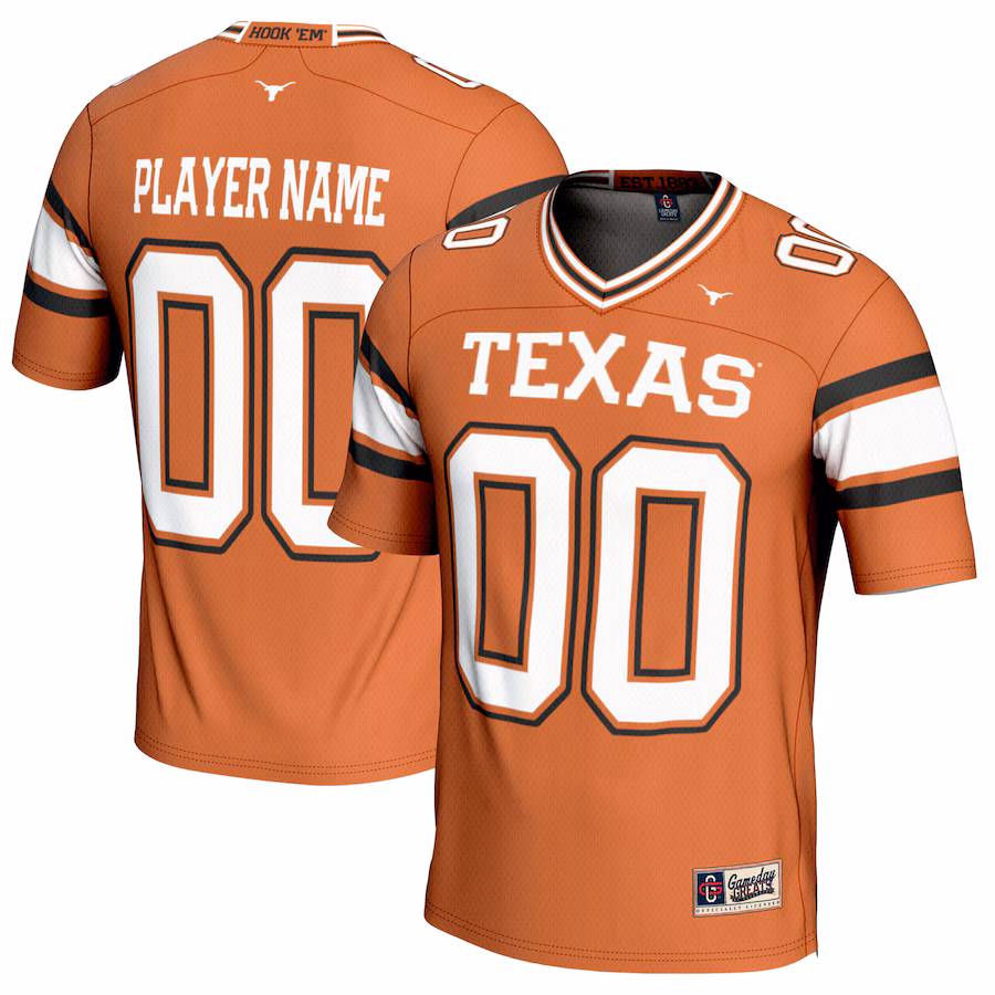 Texas Longhorns GameDay Greats Youth NIL Pick-A-Player Football Jersey - Texas Orange - Jersey