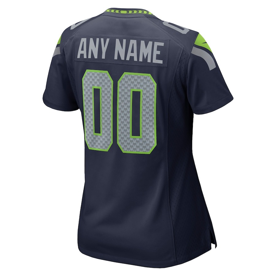 Women's Seattle Seahawks Nike College Navy Custom Game Jersey - Jersey