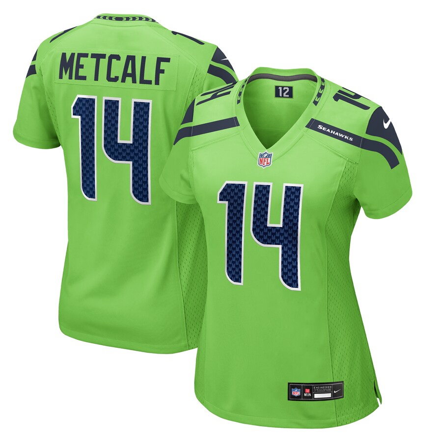 Women's Seattle Seahawks DK Metcalf Nike Neon Green  Game Jersey - Jersey