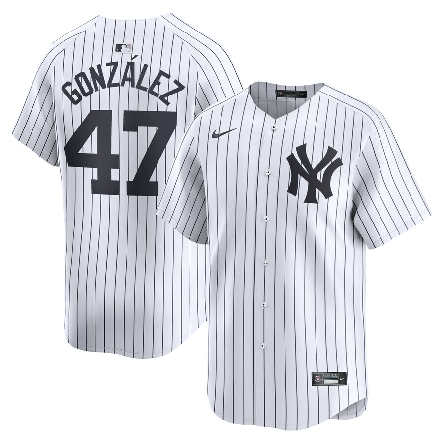 Men's New York Yankees Victor González Nike White Home Limited Player Jersey - Jersey