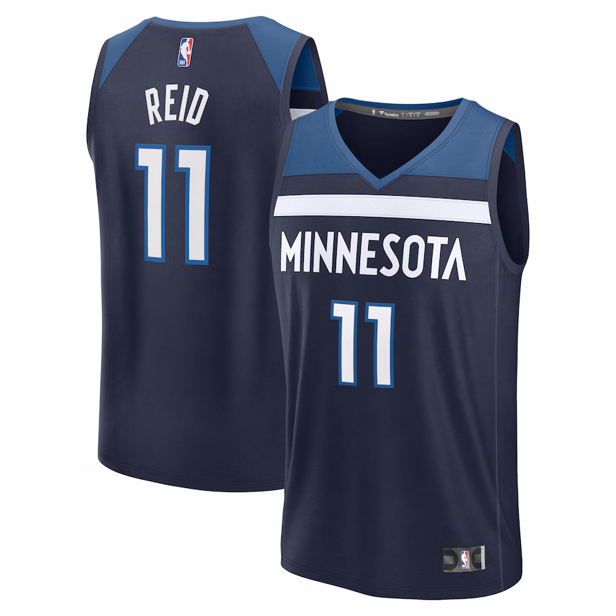 Youth Minnesota Timberwolves Naz Reid Fanatics Navy Fast Break Replica Player Jersey - Icon Edition - Jersey