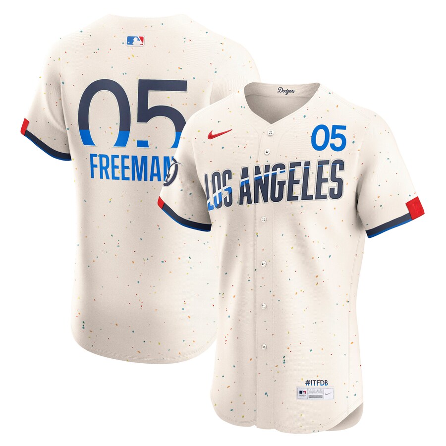 Men's Los Angeles Dodgers Freddie Freeman Nike Cream City Connect Elite Jersey - Jersey