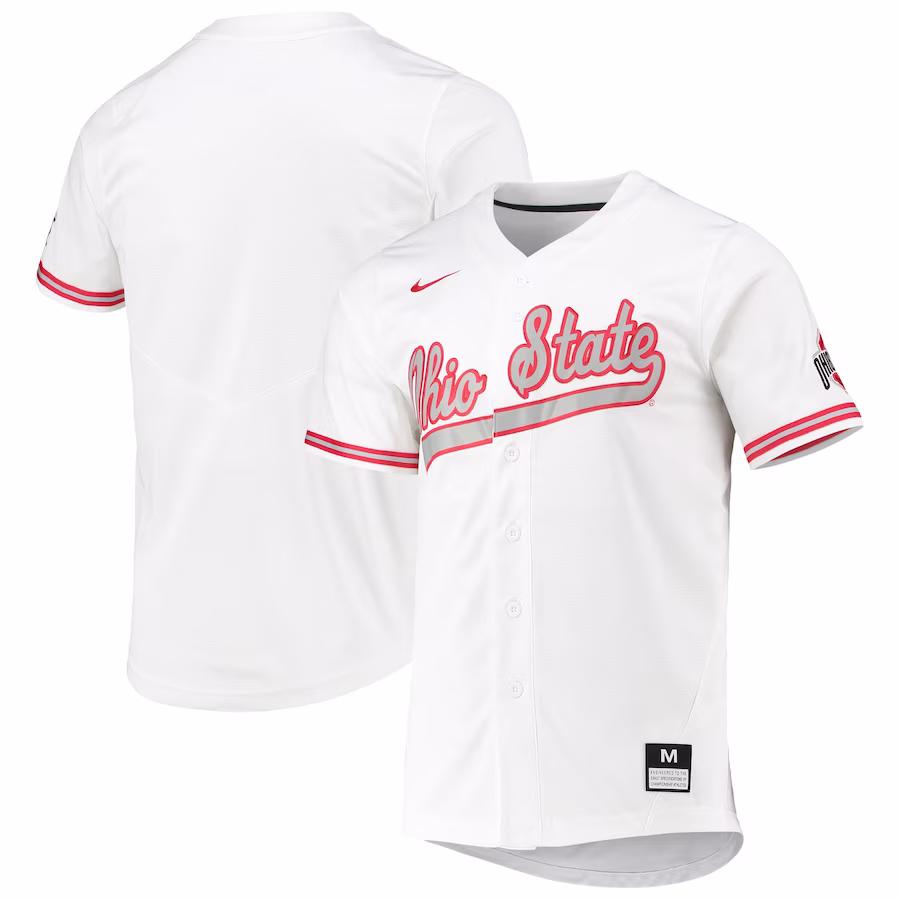 Ohio State Buckeyes Nike Replica Baseball Jersey - White - Jersey