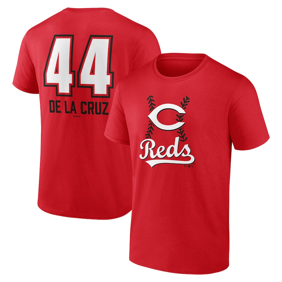 Men's Cincinnati Reds Elly De La Cruz Red Name & Number Fastball T-Shirt - Jersey