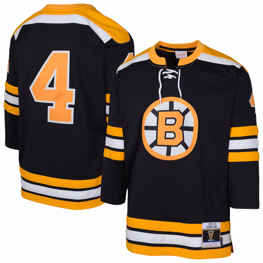 Youth Boston Bruins Bobby Orr Mitchell & Ness Black Blue Line Player Jersey - Jersey