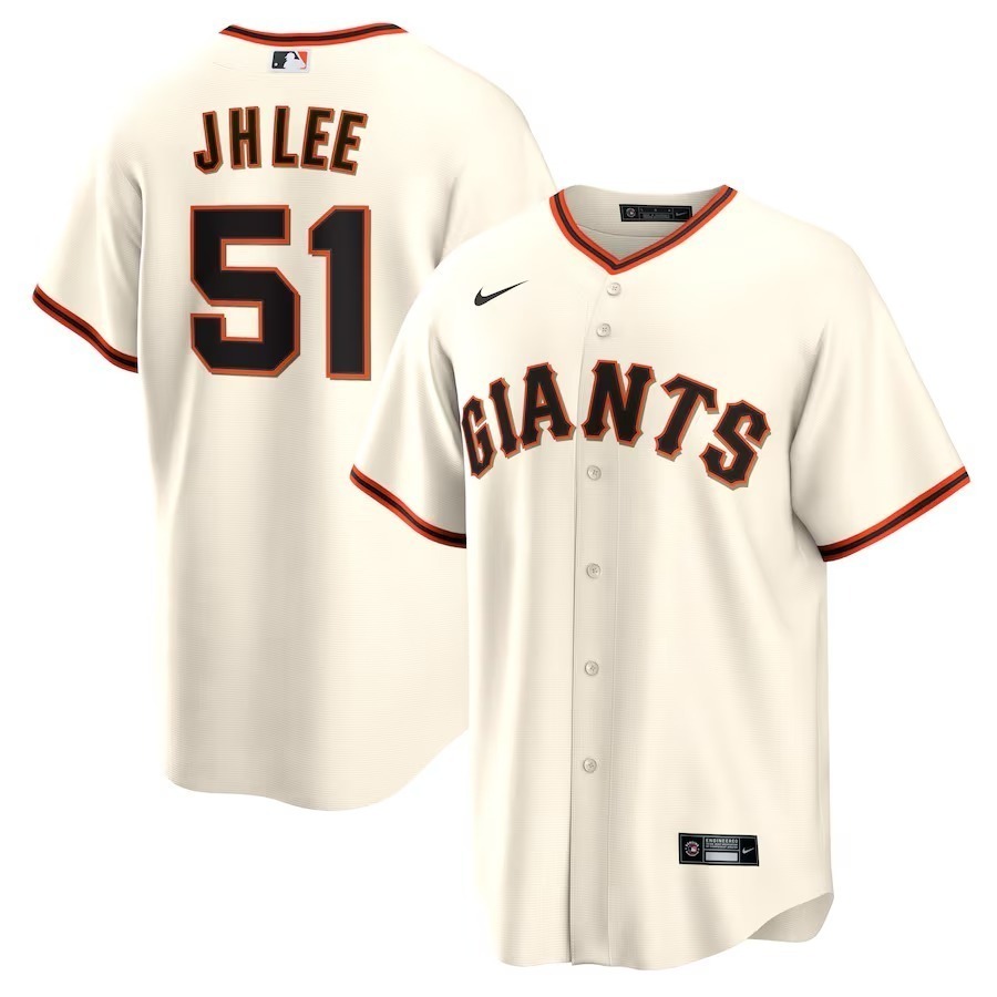 Men's San Francisco Giants Jung Hoo Lee Nike Cream Home Replica Player Jersey - Jersey