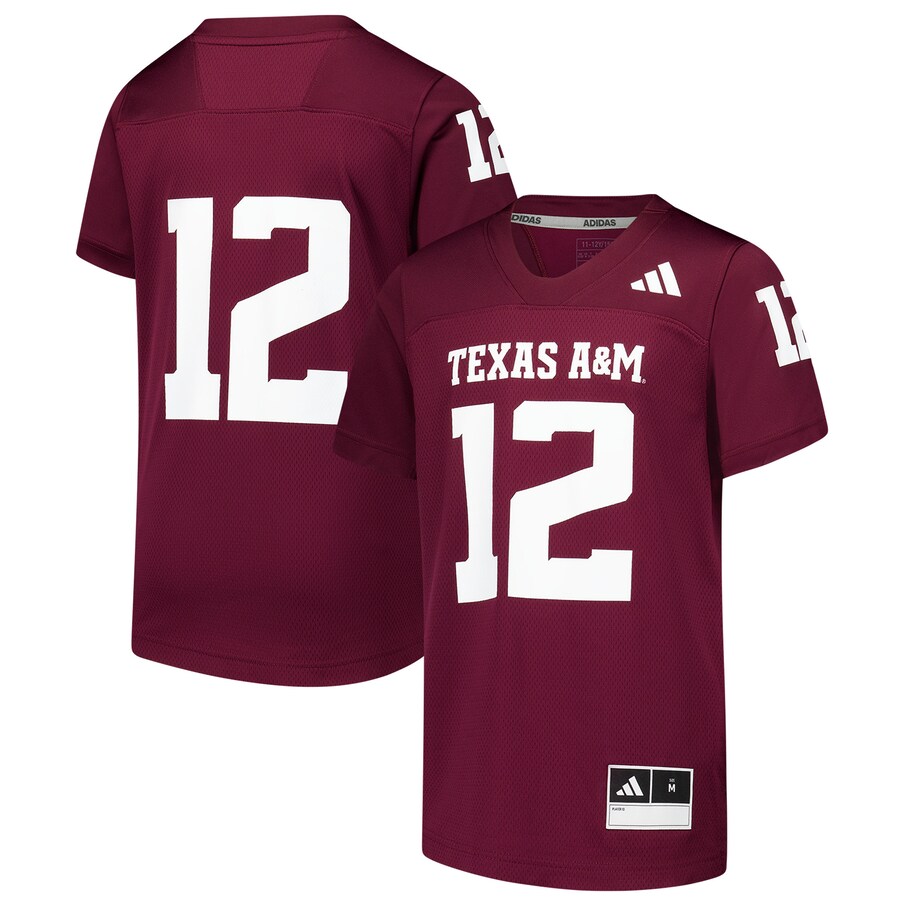 Youth adidas #1 Maroon Texas A&M Aggies Replica Jersey - Jersey