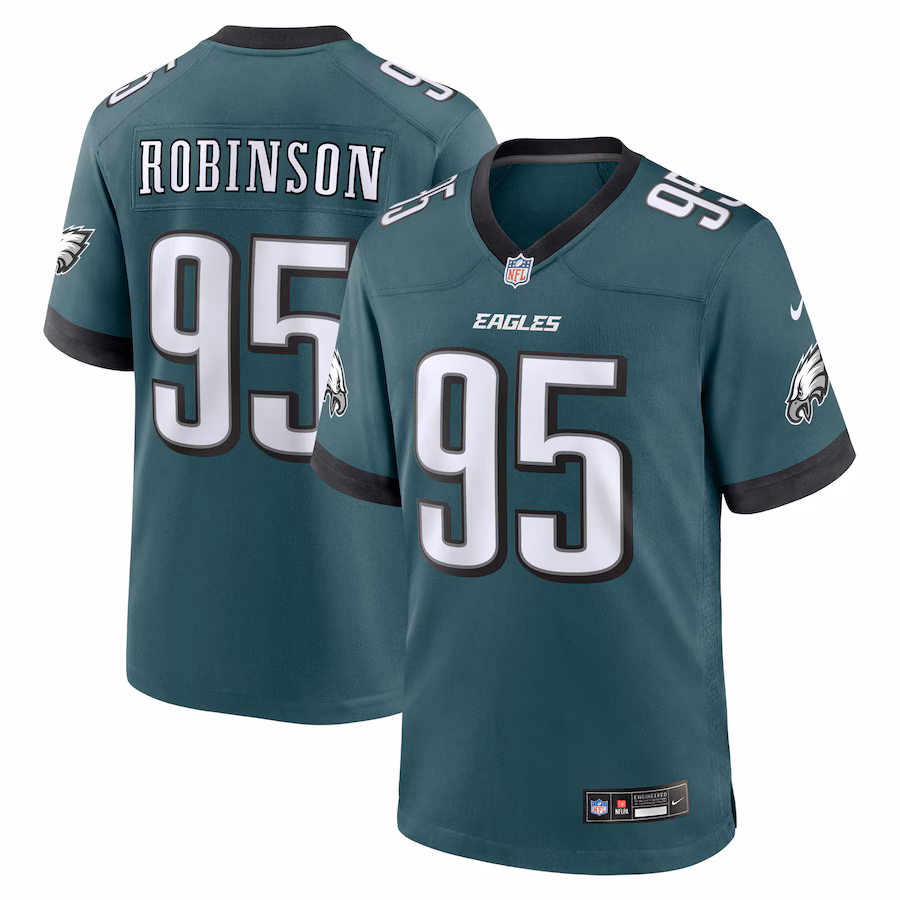 Men's Philadelphia Eagles Ty Robinson Nike Midnight Green Team Game Jersey - Jersey
