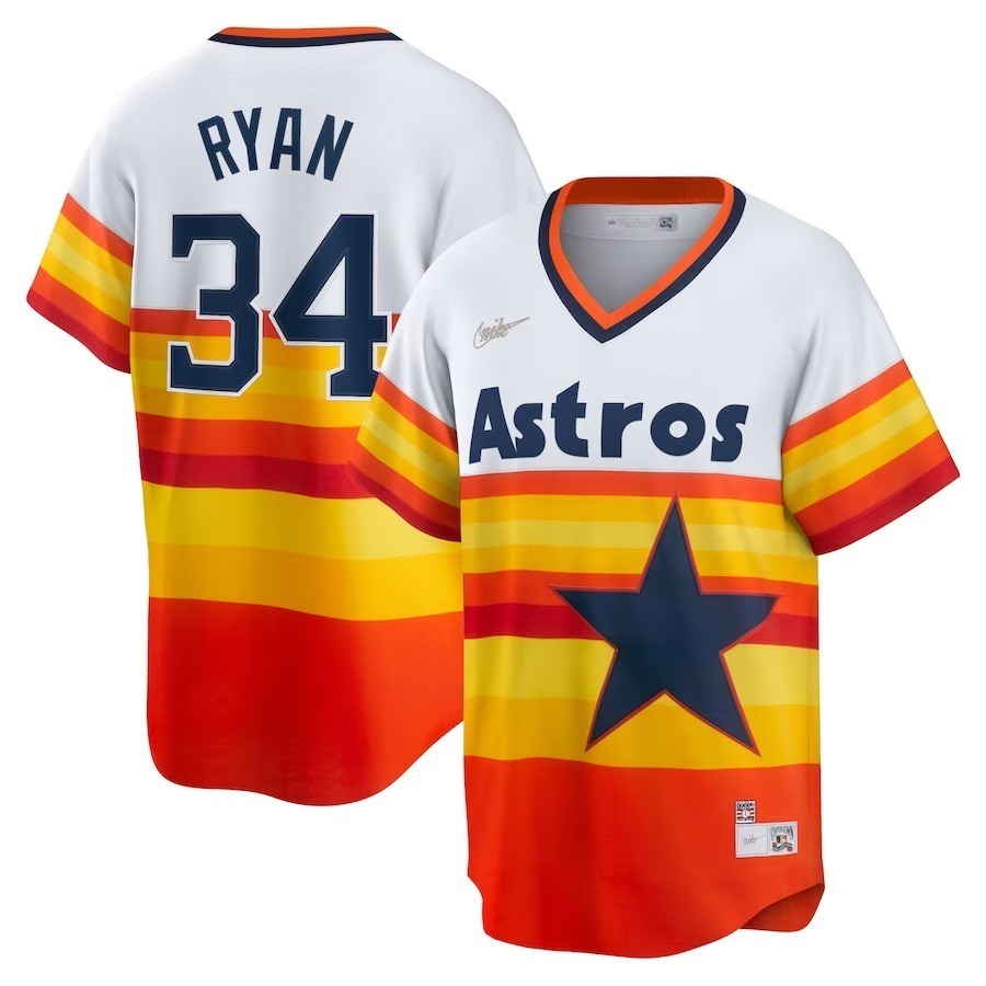 Men's Houston Astros Nolan Ryan Nike White Home Cooperstown Collection Player Jersey - Jersey