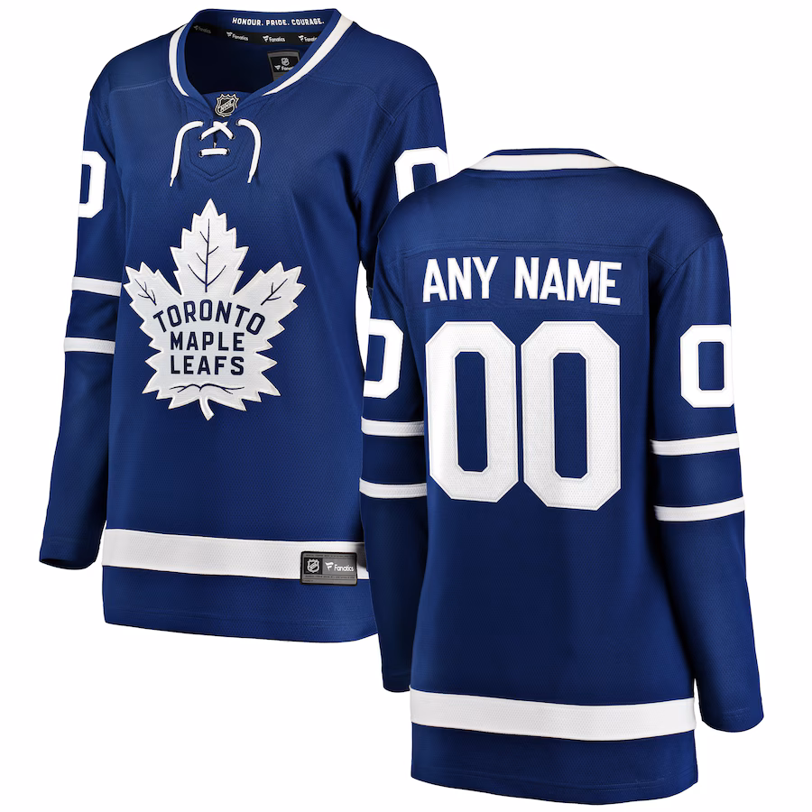 Women's Toronto Maple Leafs Fanatics Blue Home Breakaway Custom Jersey - Jersey