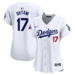 Women's Los Angeles Dodgers Shohei Ohtani Nike White 2024 World Series Champions Home Limited Player Jersey - Jersey