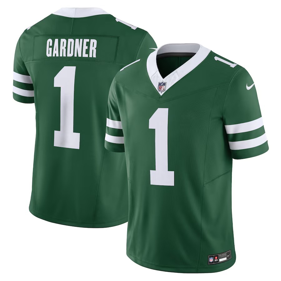 Men's New York Jets Ahmad Sauce Gardner Nike Legacy Green Vapor F.U.S.E. Limited Jersey - Jersey