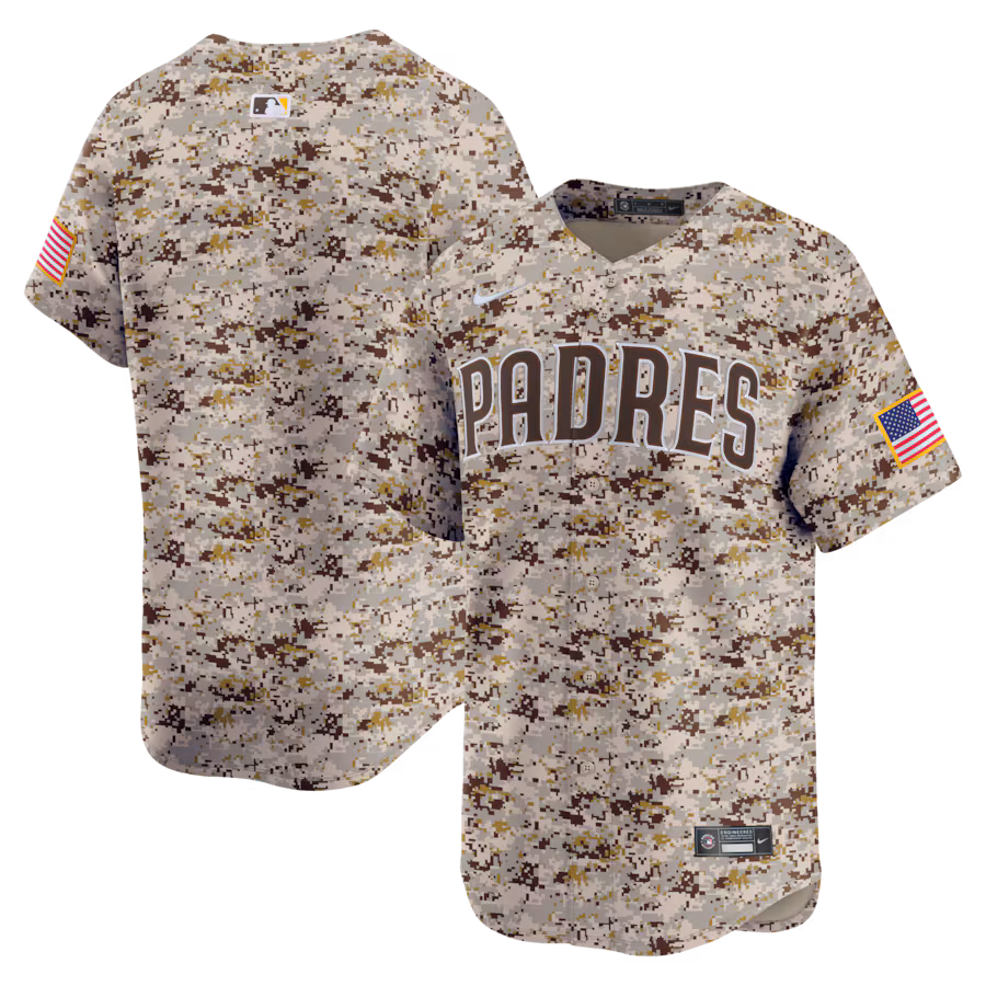 Men's San Diego Padres Nike Camo Alternate Limited Jersey - Jersey