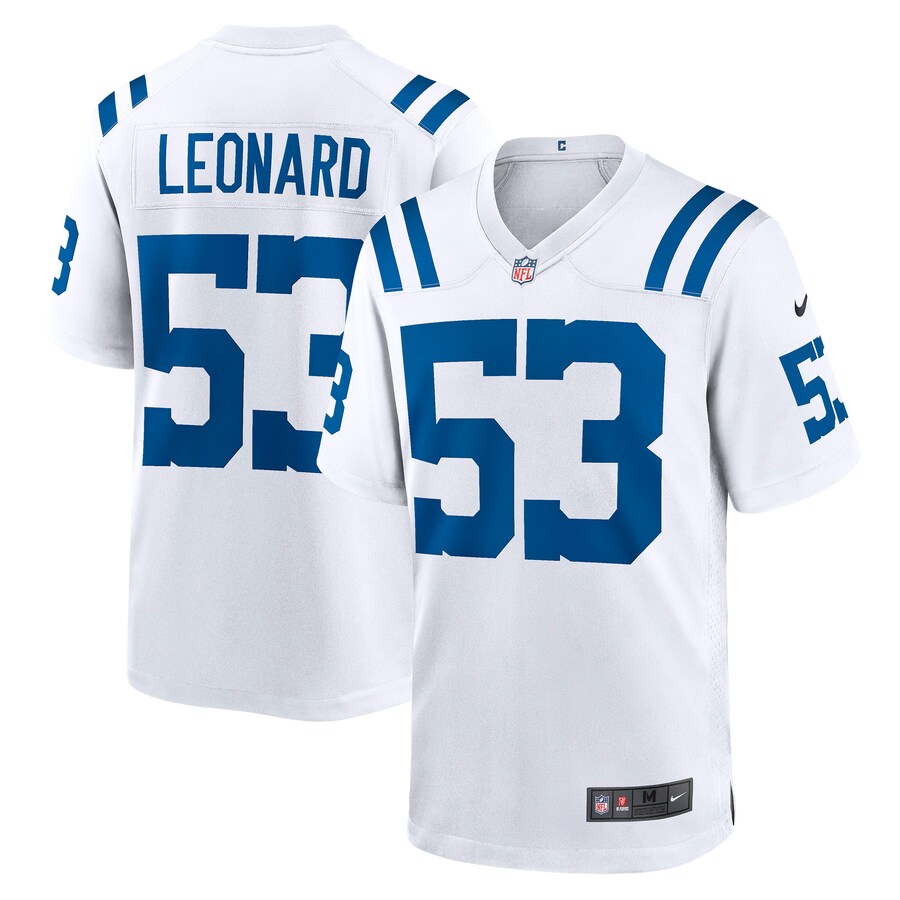 Men's Indianapolis Colts Shaquille Leonard Nike White Player Game Jersey - Jersey