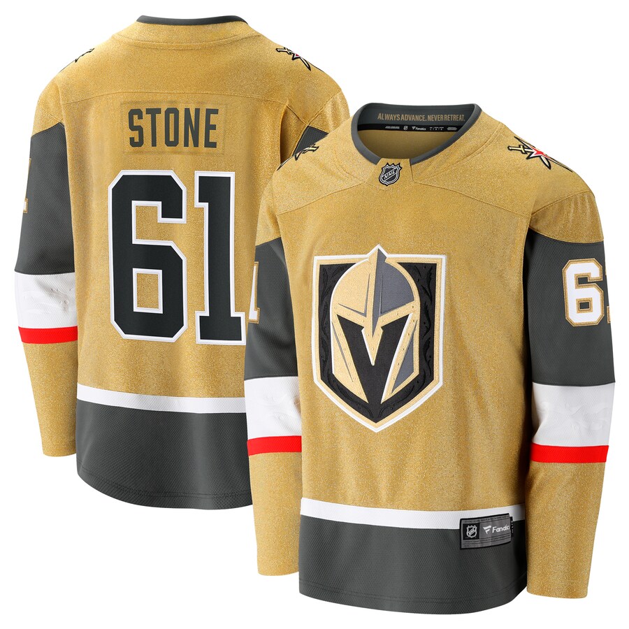 Men's Vegas Golden Knights Mark Stone Fanatics Branded Gold 2020/21 Home Premier Breakaway Player Jersey - Jersey
