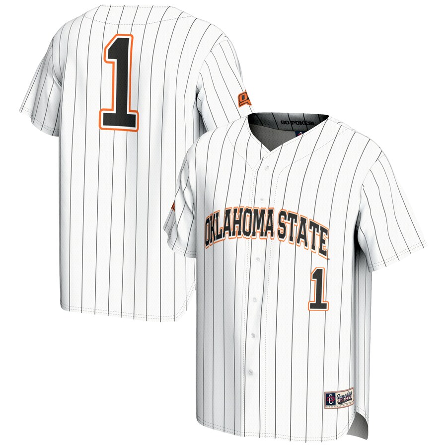 Men's GameDay Greats #1 White Oklahoma State Cowboys Lightweight Baseball Fashion Jersey - Jersey
