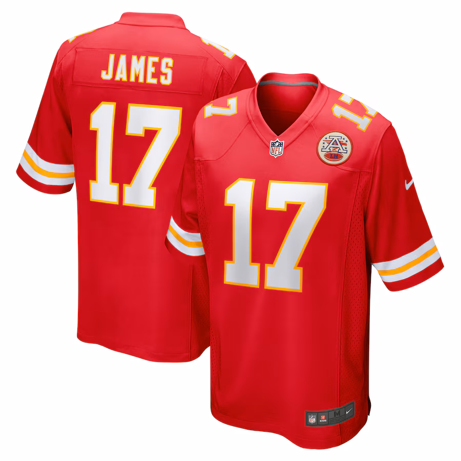 Men's Kansas City Chiefs Richie James Nike Red Game Jersey - Jersey