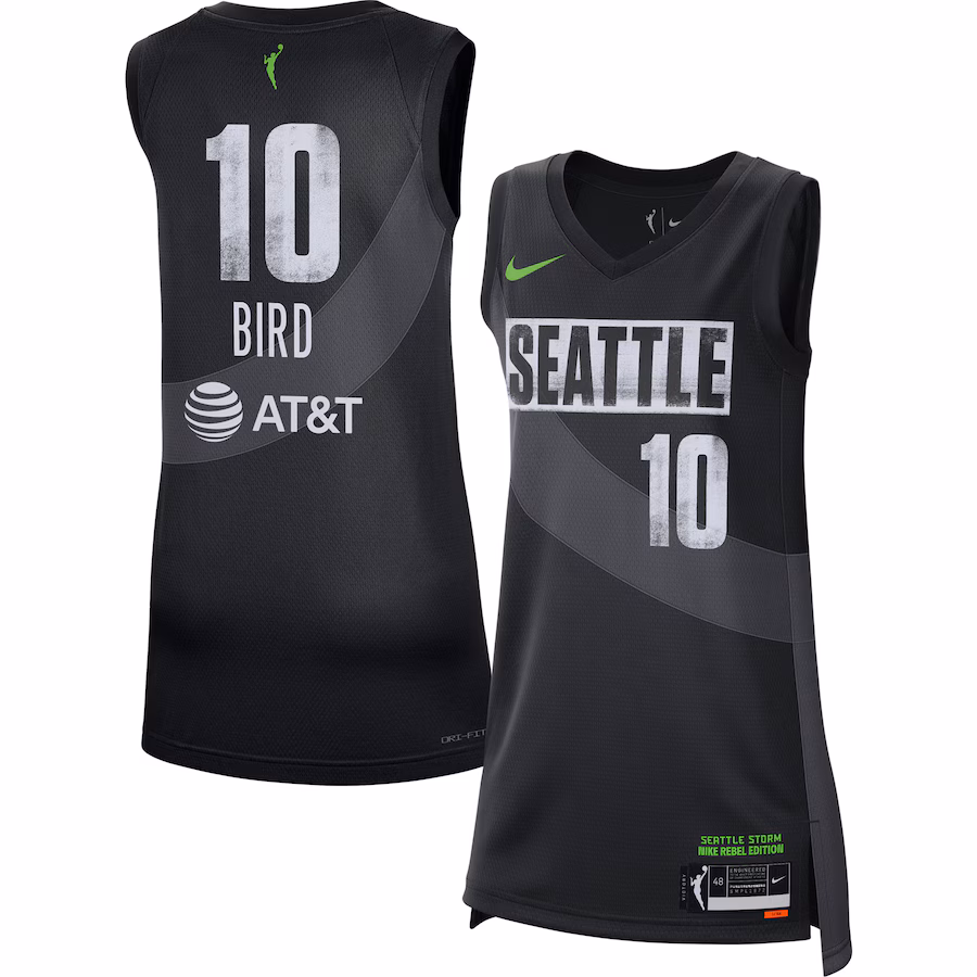 Women's Seattle Storm Sue Bird Nike Black 2021 Rebel Edition Victory Player Jersey - Jersey