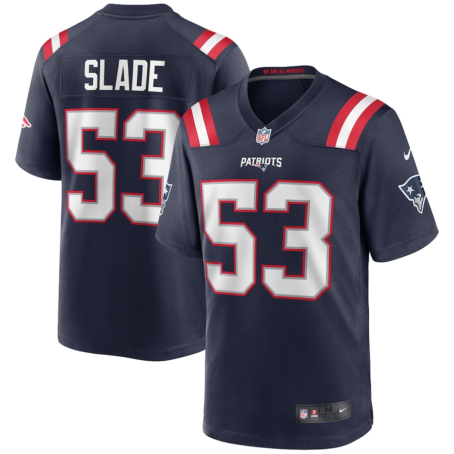 Men's New England Patriots Chris Slade Nike Navy Game Retired Player Jersey - Jersey