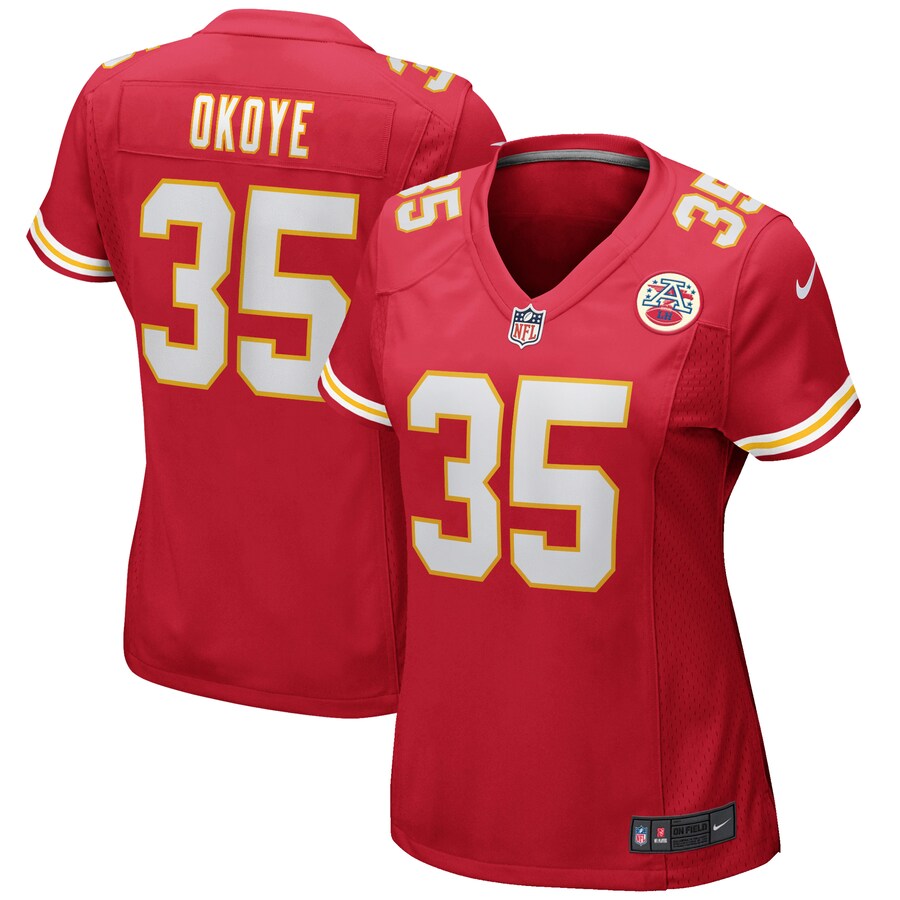 Women's Kansas City Chiefs Christian Okoye Nike Red Game Retired Player Jersey - Jersey