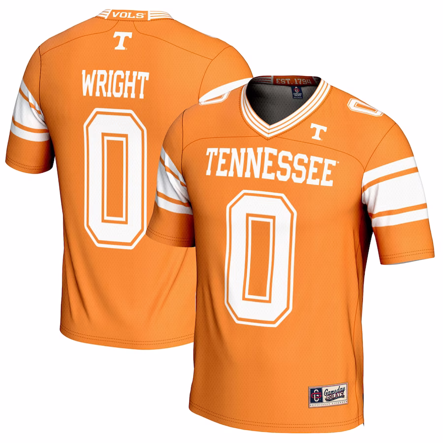 Jaylen Wright Tennessee Volunteers GameDay Greats NIL Player Football Jersey - Tennessee Orange - Jersey