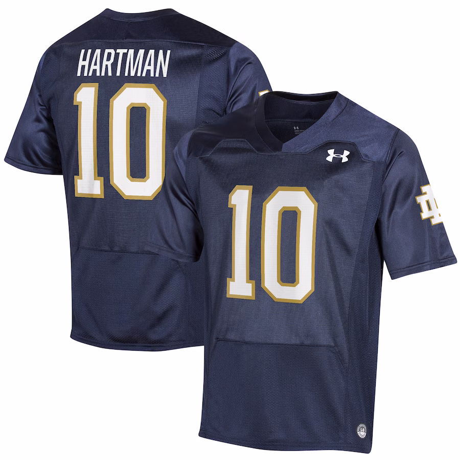 Sam Hartman Notre Dame Fighting Irish Under Armour Replica Jersey - Navy - Jersey