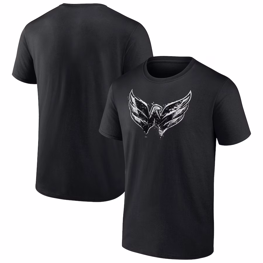 Men's Washington Capitals Black Iced Out T-Shirt - Jersey