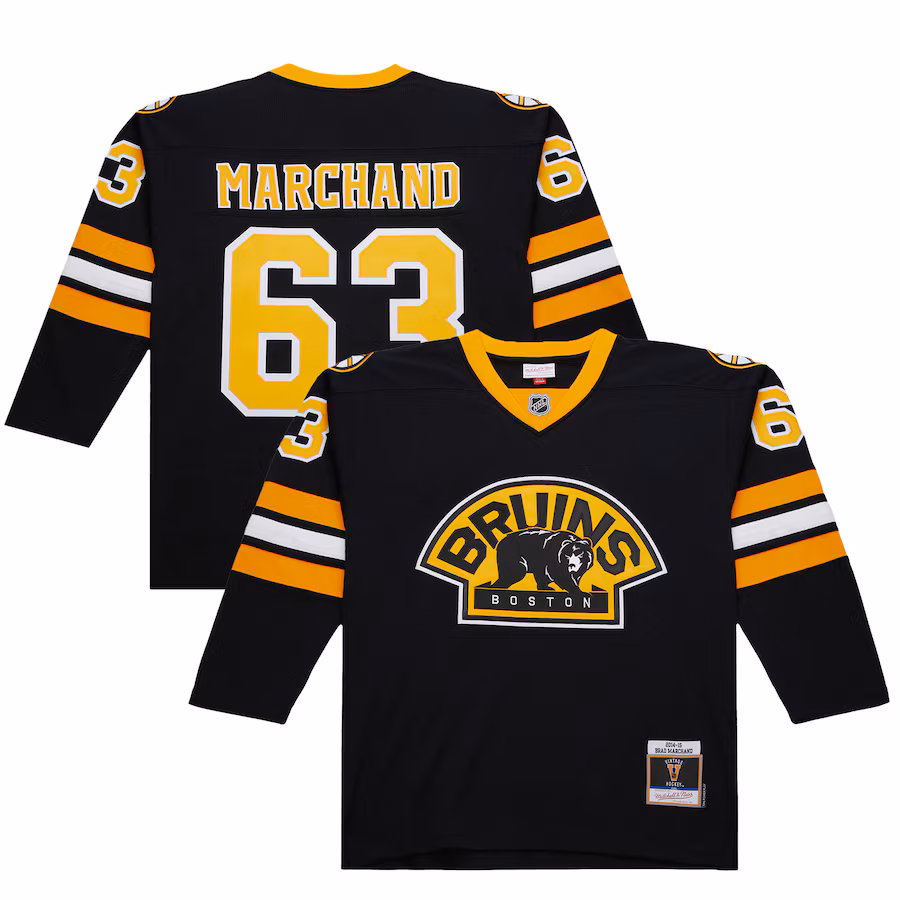 Men's Boston Bruins Brad Marchand Black 2014-15 Power Play Jersey - Jersey