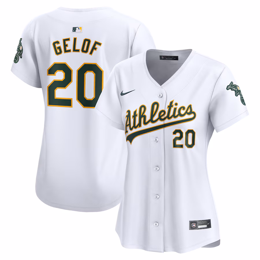 Women's Athletics Zack Gelof Nike White Home Limited Player Jersey - Jersey